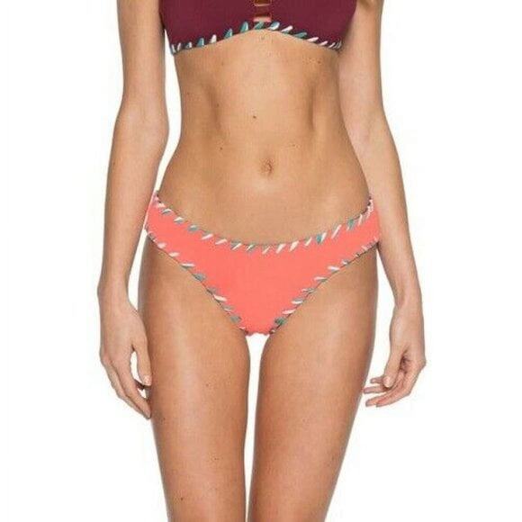 Becca Reversible Small Camille Hipster Bikini Bottom Cabernet - Picture 2 of 14